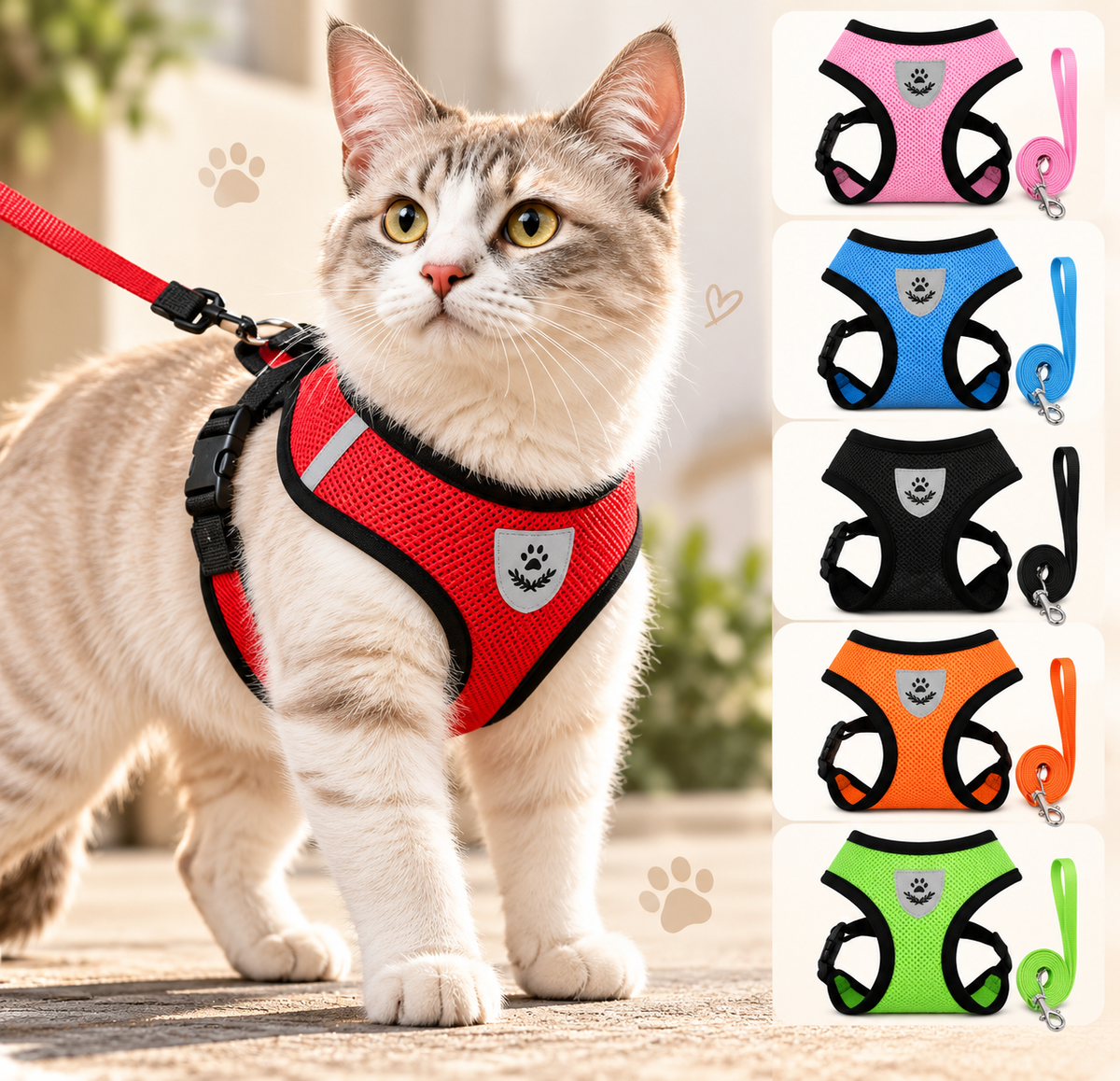 Harnais & laisse pour chat Mimi Wild